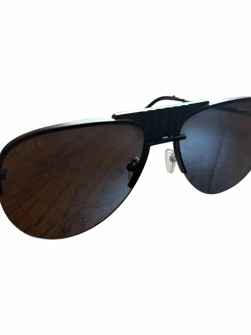 DIFF Eyewear Dart Vader 2.0 Aviator Sunglasses DE01-0304 Black Preowned